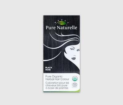 BLACK Hair Dye Pure Naturelle: Herbal Hair Colour - USDA  Approved, Certified Organic By ECOCERT SA