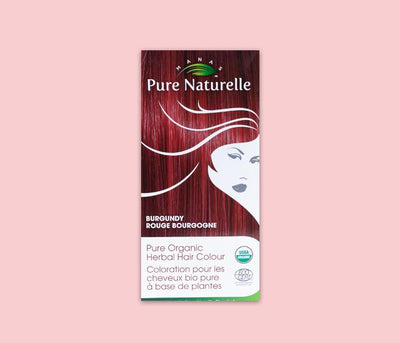 BURGUNDY Hair Dye Pure Naturelle: Herbal Hair Colour - USDA  Approved, Certified Organic By ECOCERT SA