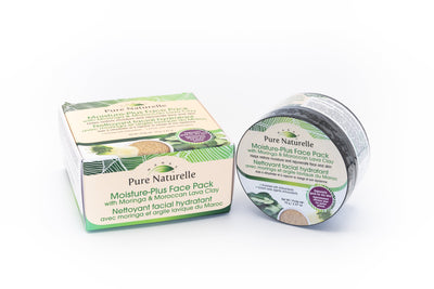 Moisture-Plus Face Pack with Moringa and Moroccan Clay Pure Naturelle: restores moisture, 100% natural