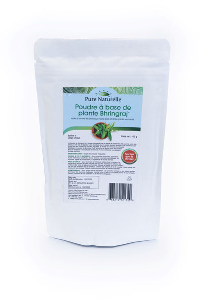 Bhringraj Herbal Powder Pure Naturelle 100%: powder for hair growth, fry scalp, thicknes, all hair types