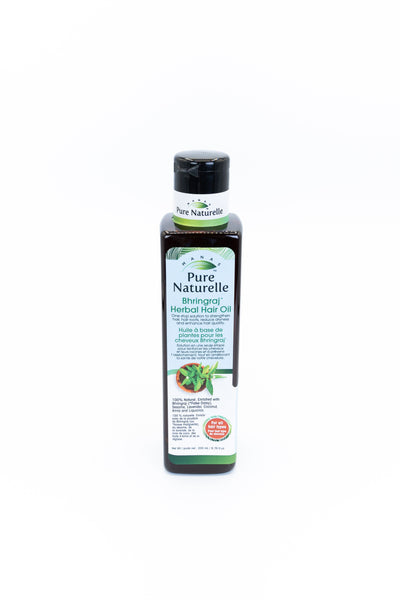 Bhringraj* Herbal Hair Oil Pure Naturelle: 100% Natural oil for hair-regrowth and hair-loss prevention, all hair types