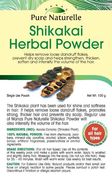 Shikakai Herbal Powder Pure Naturelle 100%: powder for dandruff, fry scalp, thicknes, all hair types