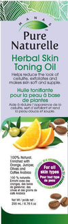 Herbal Skin Toning Oil Pure Naturelle: natural natural exfoliator for face for all skin types