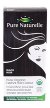 BLACK Hair Dye Pure Naturelle: Herbal Hair Colour - USDA  Approved, Certified Organic By ECOCERT SA