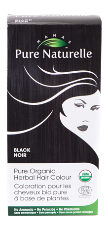 BLACK Hair Dye Pure Naturelle: Herbal Hair Colour - USDA  Approved, Certified Organic By ECOCERT SA