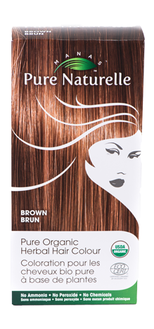 BROWN - Pure Organic, Manas PURE NATURELLE Herbal Hair Colour - USDA Approved, Certified Organic By ECOCERT SA