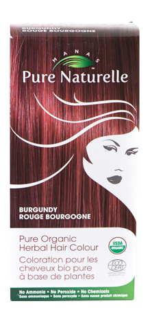 BURGUNDY Hair Dye Pure Naturelle: Herbal Hair Colour - USDA  Approved, Certified Organic By ECOCERT SA