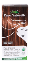 DARK BROWN Hair Dye Pure Naturelle: Herbal Hair Colour - USDA  Approved, Certified Organic By ECOCERT SA