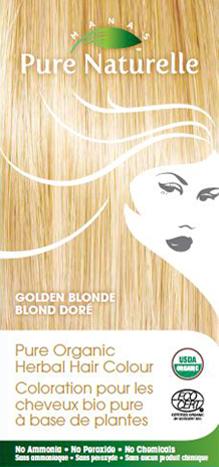 GOLDEN BLONDE - Pure Organic, Manas PURE NATURELLE Herbal Hair Colour - USDA Approved, Certified Organic By ECOCERT SA