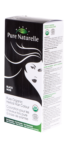 BLACK Hair Dye Pure Naturelle: Herbal Hair Colour - USDA  Approved, Certified Organic By ECOCERT SA